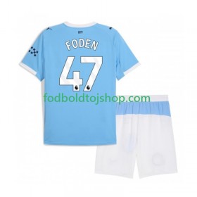 Manchester City Phil Foden 47 Børn Hjemme Fodboldsæt 2025-26 S/S (+ Korte bukser)